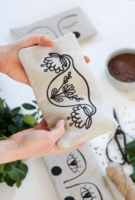 Bouillotte utérus en graines de lin