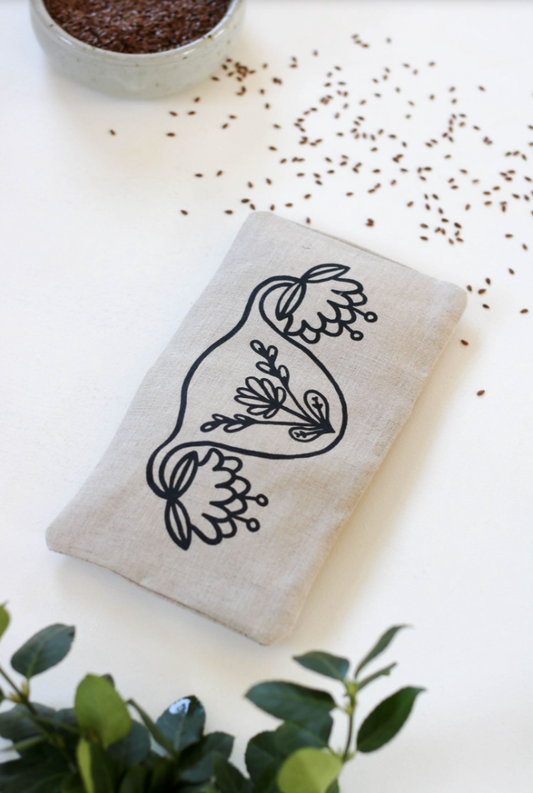 Bouillotte utérus en graines de lin